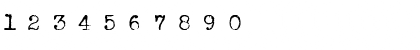 Download VTypewriter Regular Font Numeric Preview