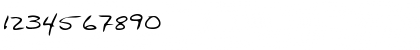 Download WangleysHand Regular Font Numeric Preview