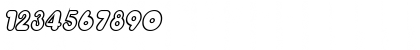 Download ChubbyOutline BoldItalic Font Numeric Preview