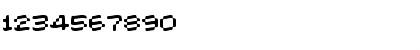 Download WasAScreenfont Regular Font Numeric Preview