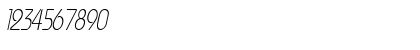Download WashingtonMetroCondensed Italic Font Numeric Preview