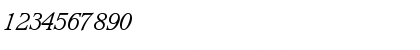 Download WaverlyLightItalic Roman Font Numeric Preview