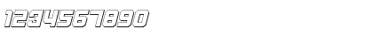 Download Weaponeer Shadow Italic Italic Font Numeric Preview
