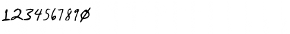 Download Barry Handwriting Regular Font Numeric Preview