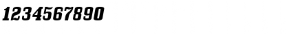 Download Bullpen Heavy Italic Font Numeric Preview