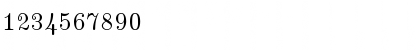 Download cmu10 Regular Font Numeric Preview