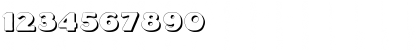 Download DS Fatty Shadow Regular Font Numeric Preview