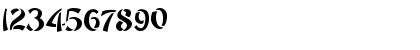 Download Brocken angle Regular Font Numeric Preview