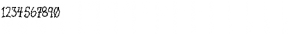Download JERKY Regular Font Numeric Preview