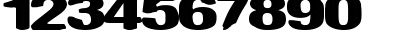 Download Widebristle Regular Font Numeric Preview