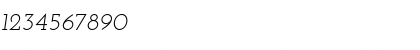Download Josefin Slab Italic Font Numeric Preview