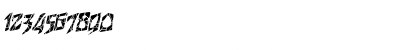 Download WrinklecutCondensed Oblique Font Numeric Preview