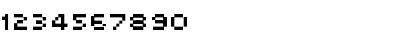 Download XG Pixo Regular Font Numeric Preview