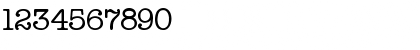Download X_Typewriter Normal Font Numeric Preview