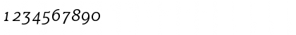 Download ClaremontLightItalicOS Roman Font Numeric Preview