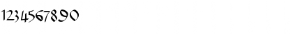 Download OldRomanKlein Regular Font Numeric Preview