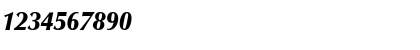 Download Optima LT Std Black Black Italic Font Numeric Preview