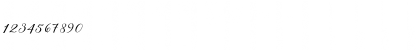 Download Bridget Script Regular Font Numeric Preview