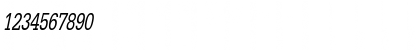 Download ClassicTypewriterCondensed Italic Font Numeric Preview