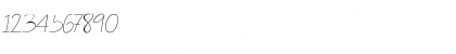Download Andrea Script Thin Font Numeric Preview