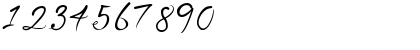 Download Aqua Script Regular Font Numeric Preview