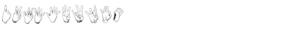 Download ASL Hands By Frank Regular Font Numeric Preview