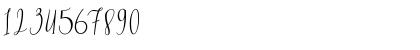 Download Beautiful Script Light Font Numeric Preview