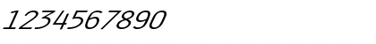 Download CleanWide Italic Font Numeric Preview