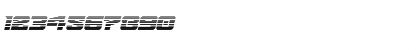 Download Bomber Escort Gradient Italic Regular Font Numeric Preview