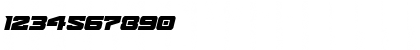 Download Bomber Escort Italic Regular Font Numeric Preview