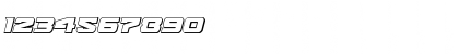 Download Bomber Escort Outline Italic Regular Font Numeric Preview