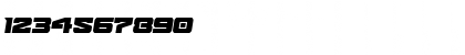 Download Bomber Escort Semi-Italic Regular Font Numeric Preview