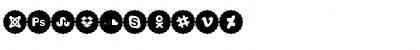 Download Bottons Social Media 2019 Regular Font Numeric Preview