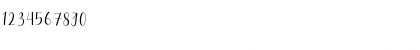 Download Brillia Calligraphy Regular Font Numeric Preview