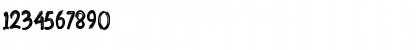 Download Brush Town Regular Font Numeric Preview