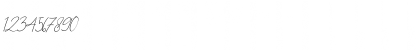 Download Calistin Italic Regular Font Numeric Preview