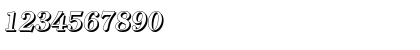 Download ClearfaceShadow BoldItalic Font Numeric Preview