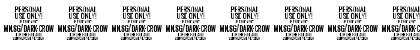 Download Dark Crow PERSONAL USE Regular Font Numeric Preview