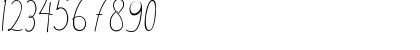 Download Delicate1 Regular Font Numeric Preview