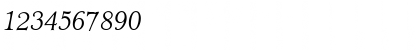 Download ClericLightSSK Italic Font Numeric Preview