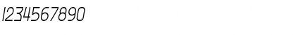 Download Ekela Light Condensed Italic Font Numeric Preview