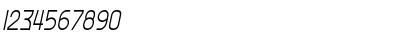 Download Ekela Round Light Condensed Italic Font Numeric Preview