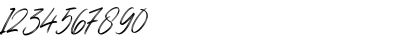 Download Genesiss Slant_DEMO Italic Font Numeric Preview