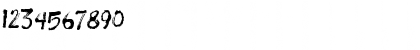 Download brushough Regular Font Numeric Preview