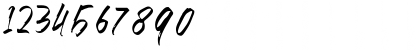 Download Brusthy Regular Font Numeric Preview
