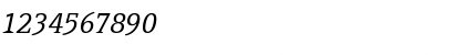 Download PageSerifTF-LightItalic Regular Font Numeric Preview