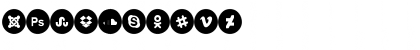 Download Icons Social Media 8 Regular Font Numeric Preview