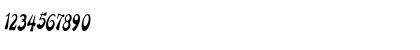 Download PaintbrushCondensed Italic Font Numeric Preview