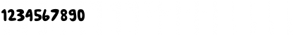 Download KIDERSUN Regular Font Numeric Preview