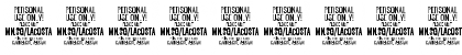 Download Lacosta Line PERSONAL USE ONLY Regular Font